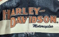 Harley Davidson Hommes Prestige Cuir États-unis Veste Faite Bar & Shield 97000-05vm L