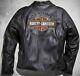 Harley Davidson Hommes Veste En Cuir Noir Roadway Bar & Shield L Xl 2xl 98015-10vm
