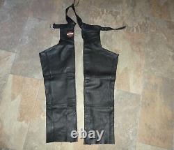 Harley-Davidson Hommes XL Bar & Shield Deluxe Fermeture Éclair Snap Cuir Chaps $375