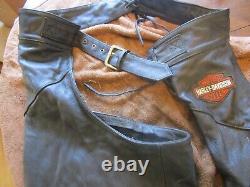 Harley-Davidson Hommes XL Bar & Shield Stock Zip Snap Pantalons en cuir 98090-06VM