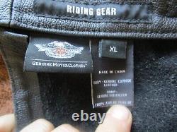 Harley-Davidson Hommes XL Bar & Shield Stock Zip Snap Pantalons en cuir 98090-06VM