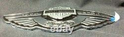 Harley Davidson Insigne Du 100e Anniversaire Du Réservoir D'essence Emblem-silver Bar & Shield