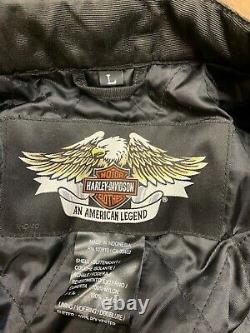 Harley Davidson Jacket Homme Large Nylon Bar & Shield Ceinturée