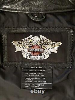Harley Davidson Large Stock Veste En Cuir Lourd Bar & Shield 98112-06vw Mint
