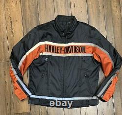 Harley Davidson Mens Classic Functional Textile Riding Jacket Taille L Bar&shield