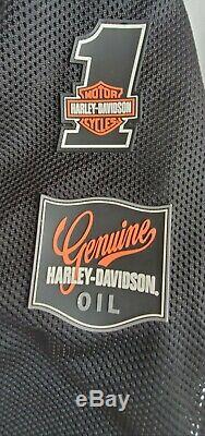 Harley Davidson Mens Mesh Jacket Riding Bar & Shield Taille 2xl Blanc / Noir Withhanger