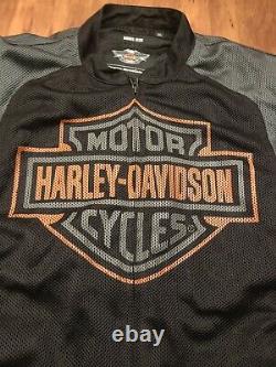 Harley Davidson Mesh Veste D'équitation Pour Hommes XXL Big&tall (98233-13vt) Bar & Shield