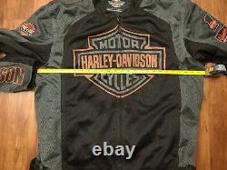 Harley Davidson Mesh Veste D'équitation Pour Hommes XXL Big&tall (98233-13vt) Bar & Shield