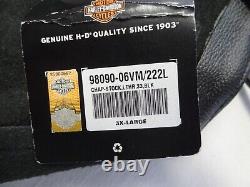 Harley Davidson NWT 3XL 30 Bar & Shield Stock Pantalon en cuir pour l'équitation équipement de conduite HD Zip