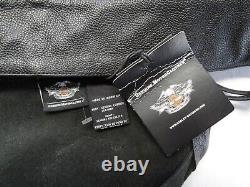 Harley Davidson NWT 3XL 30 Bar & Shield Stock Pantalon en cuir pour l'équitation équipement de conduite HD Zip