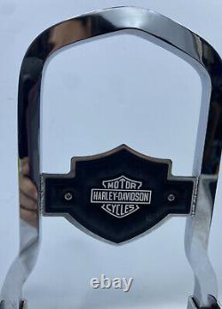 Harley Davidson Oem Sissy Bar / Emblème Rembourré Et Pad Fxr Black Bar Shield