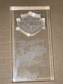 Harley Davidson Plaque De Revendeur Très Rare Bar Shield
