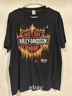 Harley Davidson Pour Les Motards Seulement Bar & Shield T-shirt Vintage Noir Black Hills X Large