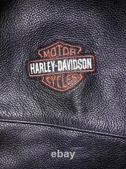 Harley Davidson Taille Femme Grand Bar & Bouclier Chapeaux En Cuir Noir