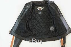 Harley Davidson Veste En Cuir Noir Prestige Pour Femmes Bar & Shield 97012-06vw M