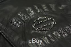 Harley Davidson Veste En Cuir Tressé Pour Bar Heritage Pour Femme 98064-13vw L