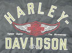 Harley Davidson Veste Homme 4xl 5xl Réversible Tread Nylon Noir Vert Zip Bar