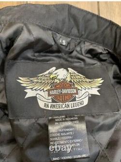 Harley Davidson Veste Homme Nylon Bar & Shield Taille Ceinturée Petite