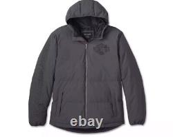 Harley Davidson Veste à Capuche Puffer Bar & Shield pour Homme Perle Noire 97424-24VM 2XL