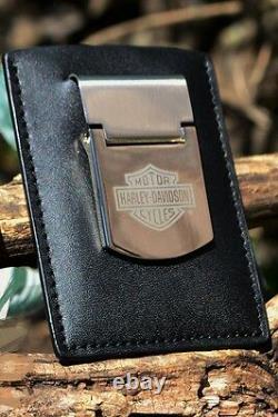Harley Davidson Zippo Lighter Money Clip & Card Holder Set Bar & Shield 20239