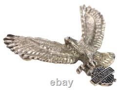 Harley Davidson pendentif en argent sterling 30g collier avec le légendaire aigle barre bouclier