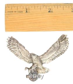 Harley Davidson pendentif en argent sterling 30g collier avec le légendaire aigle barre bouclier