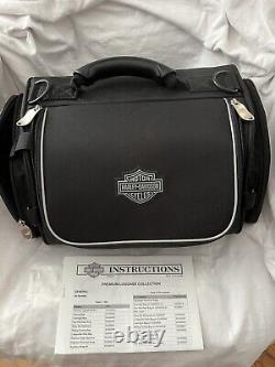 Harley Oem Bar & Shield Bag De Luggage Supplémentaire Avec Couverture De Rain Nylon Noir