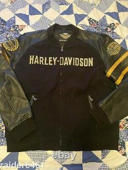 Harley-davidson Bar & Shield Bomber Black Jacket L H-d 97594-14vm Ec