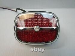 Harley-davidson Bar & Shield Led Tail Lampe Rouge Lens & Chrome Lunette 68085-08