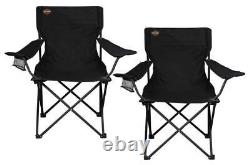Harley-davidson Bar & Shield Logo Compact Camping Chairs Par Picnic Time Set Of 2