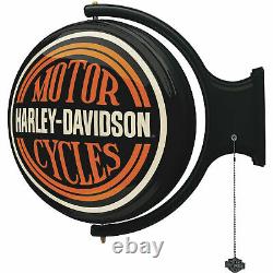 Harley-davidson Bar & Shield Lumière Rotative De Barre De Mur