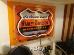 Harley-davidson Bar & Shield Neon Chaque Grotte Mans Doit Avoir, Grand Prix! Dope