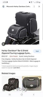 Harley-davidson Bar & Shield Zippered Touring Bagage System Noir #933300003