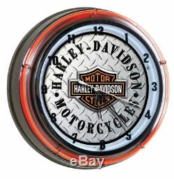 Harley-davidson Barre & Bouclier Plaque Diamand Wanduhr 220v Hdl-16611b