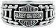 Harley-davidson Bike Bar & Shield Bike Chain Ring, Argent Sterling Hdr0260 Par D
