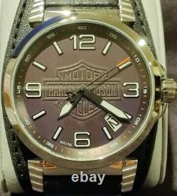 Harley-davidson Homme Bulova Ghost Bar & Shield Wrist Watch. 76b163