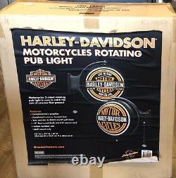 Harley-davidson Motorcycles Bar & Shield Rotating Pub Light Bar Man Cave Gift