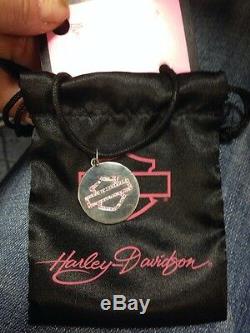 Harley-davidson Rose Étiquette Bar & Shield Collier Par Mod Bijoux Hpn001