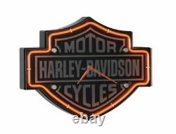 Harley-davidson Wanduhr Etched Bar & Shield Neon Clock Hdl-16651b Uhr