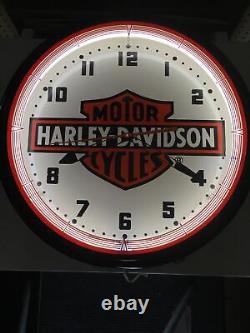 Horloge néon Harley-Davidson Bar & Shield 1991 (#1)