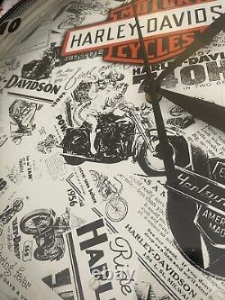 Horloge néon rouge Harley Davidson Bar & Shield, publicités nostalgiques Roadhouse Collect 20