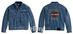 Jeans Jacke Harley-davidson Bar Et Shield Denim Herren Blau Gr. XL