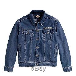 Jeans Jacke Harley-davidson Bar Et Shield Denim Herren Blau Gr. XL