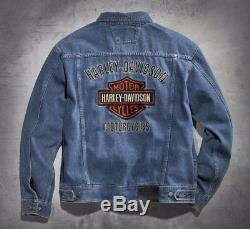 Jeans Jacke Harley-davidson Bar & Shield Denim Herren Blau Gr. M