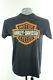 L Vtg 1991 3d Emblème Harley Davidson Bar & Shield Motard Usa T-shirt