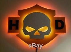 Led Lumineux Harley Davidson Inspired Night Light Bar And Shield Willy G Inscrivez-vous