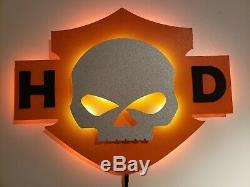 Led Lumineux Harley Davidson Inspired Night Light Bar And Shield Willy G Inscrivez-vous