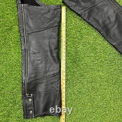 Les jambières en cuir noir de luxe Harley-Davidson Bar Shield Stock Deluxe 98090-06VW pour femmes
