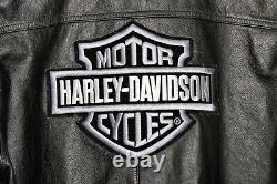 Manteau Chemise En Cuir Harley Davidson XL Noir Pour Homme Shield Shield Snap 98111-98vm
