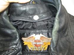 Manteau En Cuir Pour Hommes Harley Davidson L Noir Nevada 98122-98vm